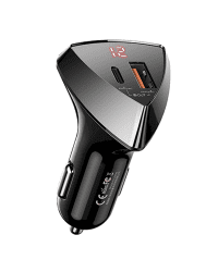 Remax Alien II USB / USB Type C car charger 45W Power Delivery Quick Charge black (RCC232 black)