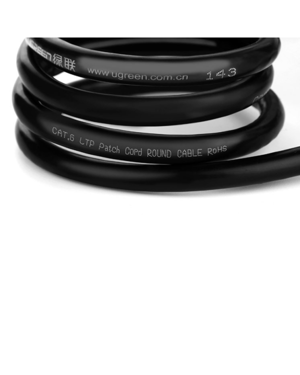Дополнительное изображение книги «Удлинительный кабель Ugreen Ethernet RJ45 Cat 6 FTP 1000Mbps 2m Black (NW112 11281)»