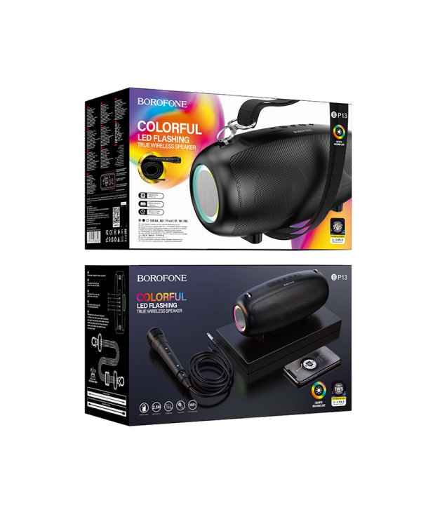 Портативная Bluetooth колонка Borofone BP13 Dazzling с микрофоном черная