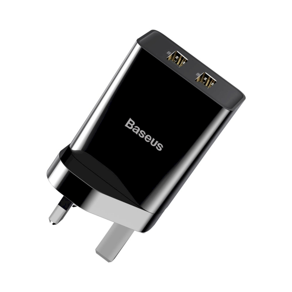 Обложка книги «Baseus wall charger UK adapter 2x USB 2.1A 10,5W black (CCFS-S01)»