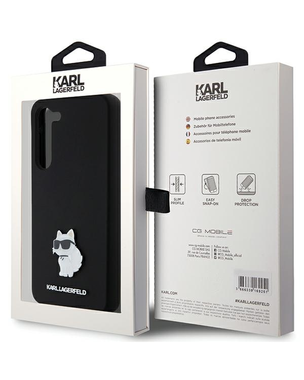 Дополнительное изображение книги «Karl Lagerfeld KLHCS24MSMHCNPK Samsung S24+ S926 czarny|black hardcase Silicone Choupette Metal Pin»