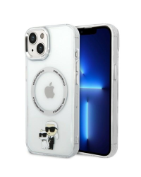 Karl Lagerfeld MagSafe Compatible Case IML Karl and Choupette NFT for iPhone 14 Transparent