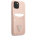Guess Saffiano Double Card Case for iPhone 13 Pink