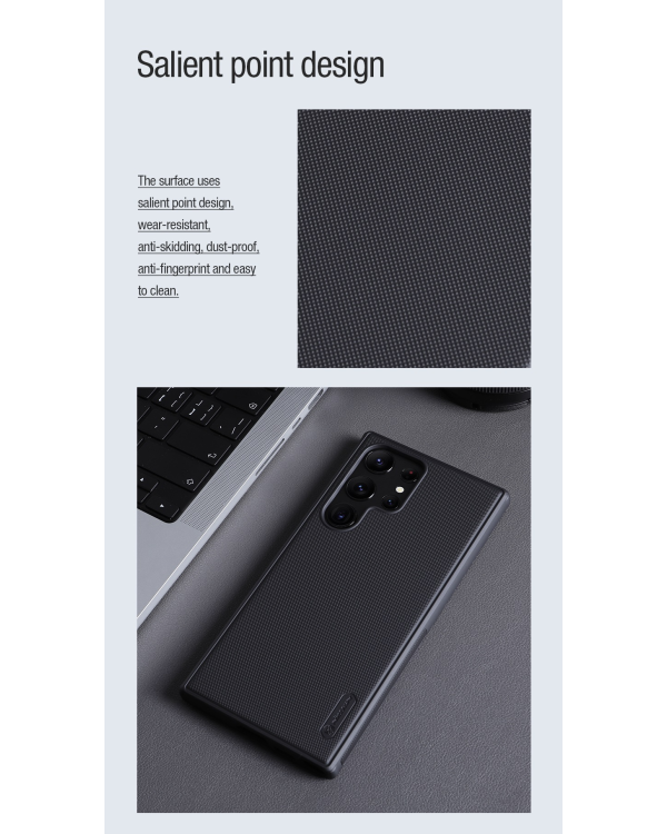 Магнитная задняя крышка Nillkin Super Frosted PRO для Samsung Galaxy S23 Ultra | черный