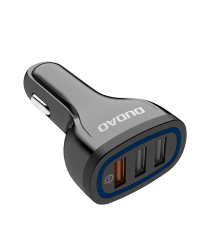 Dudao Car Charger Quick Charge Quick Charge 3.0 QC3.0 2.4A 18W 3x USB Black (R7S black)