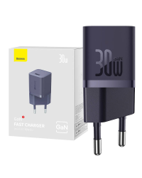 Мини настенное зарядное устройство Baseus GaN5 30W (фиолетовый)