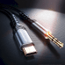 Joyroom stereo audio AUX cable 3,5 mm mini jack - USB Type C for smartphone 1 m black (SY-A03)