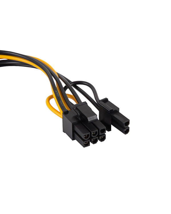 Адаптер с кабелем Akyga AK-CA-80 PCI-E 6+2pin (m) | SATA (m) 15см