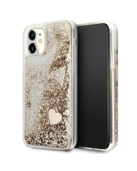Guess GUOHCN61GLHFLGO iPhone 11 6,1" | Xr gold|złoty hardcase Glitter Charms