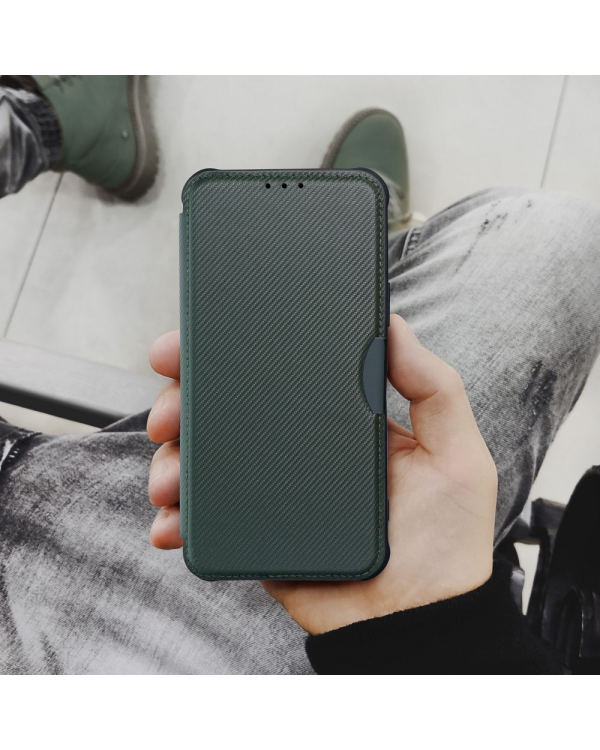 Fusion Razor Book книжка чехол для Samsung A346 Galaxy A34 5G темно зеленый