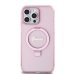 Guess IML Ring Stand Glitter MagSafe Case for iPhone 15 Pro Max Pink