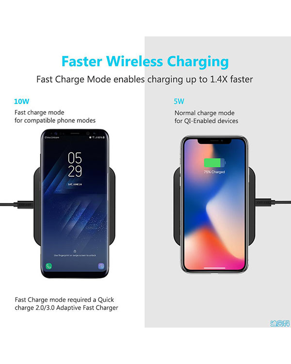 Дополнительное изображение книги «Wireless Induction Charger QI Universal Fast Charge - T-511 Square BLACK (min. 2A)»