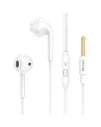 Wired in-ear headphones Vipfan M15, 3.5mm jack, 1m (white)