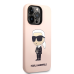 Karl Lagerfeld Liquid Silicone Ikonik NFT Case for iPhone 15 Pro Pink