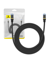 Braided network cable cat.7 Baseus Ethernet RJ45, 10Gbps, 2m (black)