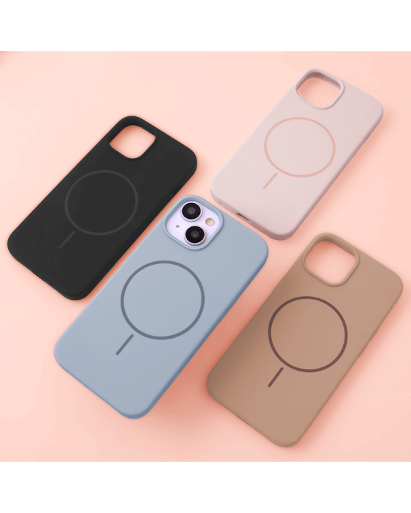Чехол Fusion silicone Thin Magsafe для iPhone 16 розовый