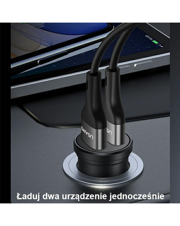 Дополнительное изображение книги «USAMS Ład. sam. 2xUSB 2,4A Mini czarny|black CC114TC01 (US-CC114)»