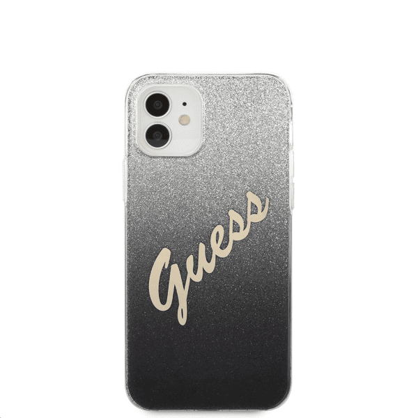 Обложка книги «GUHCP12SPCUGLSBK Guess PC/TPU Vintage Cover for iPhone 12 mini 5.4 Gradient Black»