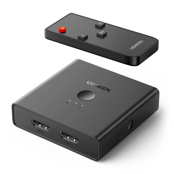 Ugreen HUB 2x HDMI (input) - 2x HDMI (output) splitter switcher 2.0 CEC 3D HDR 4K 60Hz (70689)
