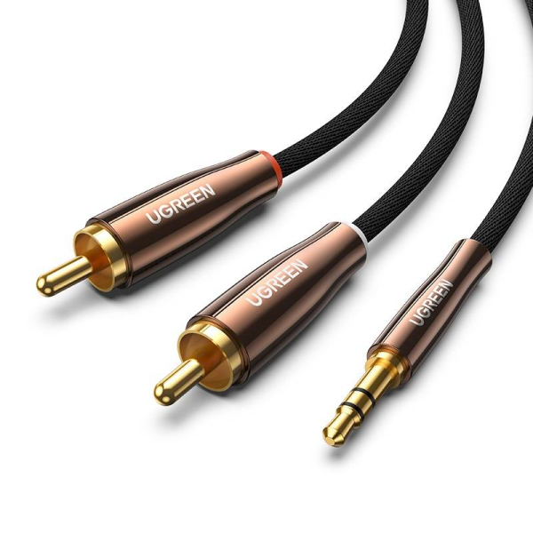 UGREEN AV170 2x RCA cable (Cinch) jack 3.5mm, 5m (black)