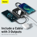 Powerbank Baseus Qpow PRO with cable, 20000mAh, 20W (Black)