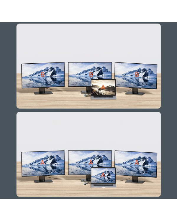 Дополнительное изображение книги «Концентратор 11in1 Baseus Metal Gleam Series, USB-C - 3x USB 3.0 + 2x HDMI + USB-C PD + Ethernet RJ45 + microSD|SD + VGA + AUX»