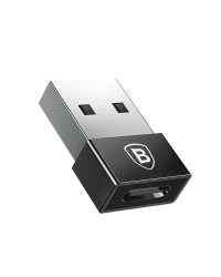Baseus Exquisite USB to USB-C 2.4A Adapter (black)