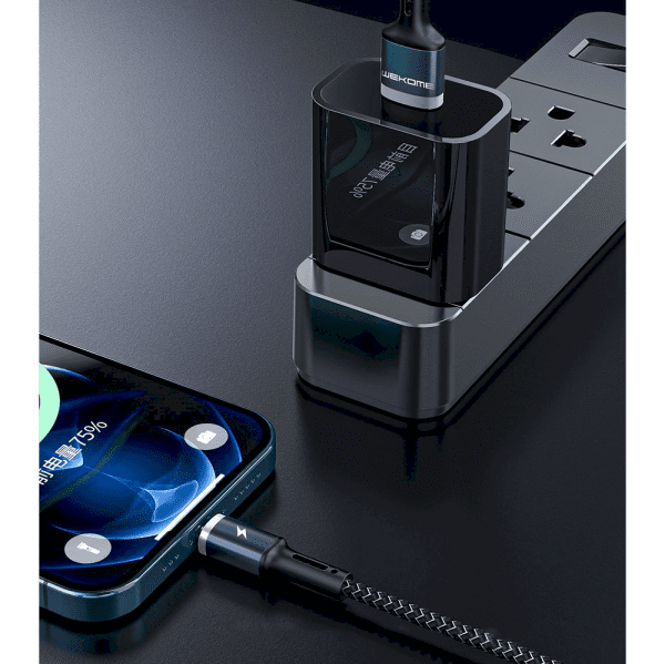 WK Design Kingkong Series Data Cable USB - Micro USB 3A Black (WDC-128m)