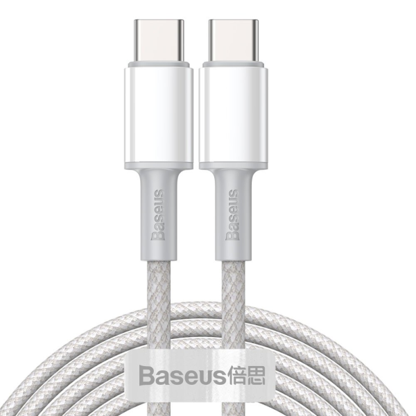 Baseus USB Type C - USB Type C cable Power Delivery Quick Charge 100 W 5 A 2 m white (CATGD-A02) Baseus USB Type C - USB Type C cable Power Delivery Quick Charge 100 W 5 A 2 m white (CATGD-A02)