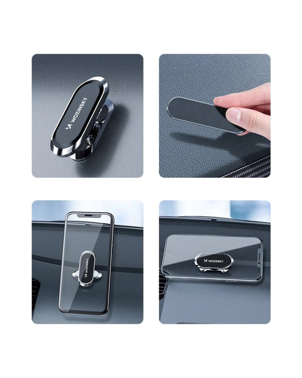 Дополнительное изображение книги «Wozinsky Self-adhesive Magnetic 360 Car Dashboard Mount Silver (WMH-06)»