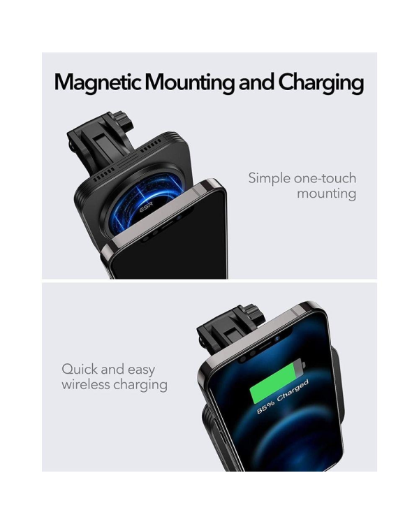 Дополнительное изображение книги «ESR Halolock magnetic wireless MagSafe charger car dashboard black (18048-0)»