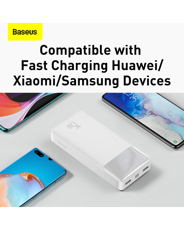 Powerbank Baseus Bipow 20000mAh, 15W (white)