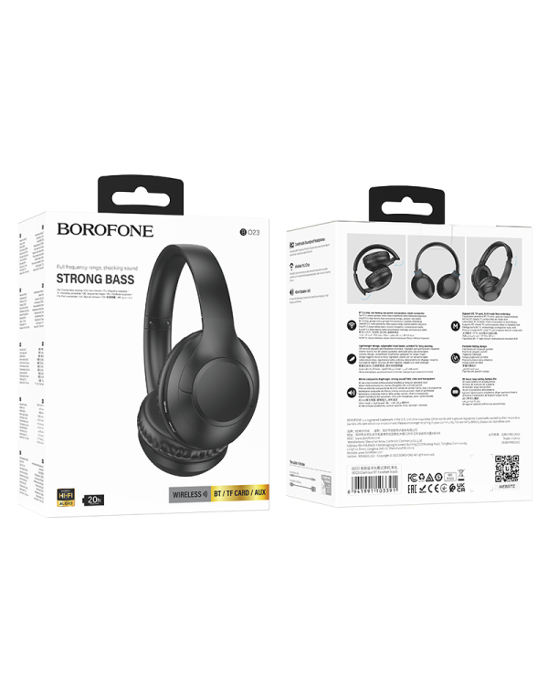 Наушники Borofone BO23 Glamour bluetooth черный