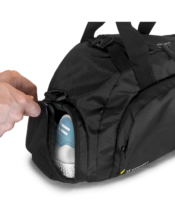 Wozinsky sports bag backpack hand luggage bag 40x20x25 cm for plane black (WSB-B01)
