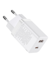 Baseus Super Si Pro Quick Charger USB + USB-C 30W (white)