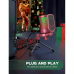 Микрофон Fifine AmpliGame A6V RGB для игр | подкасты | потоки | штатив | красный