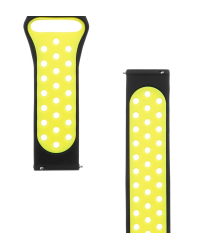 Tactical 195 Double Silicone Band 20mm Black/Yellow
