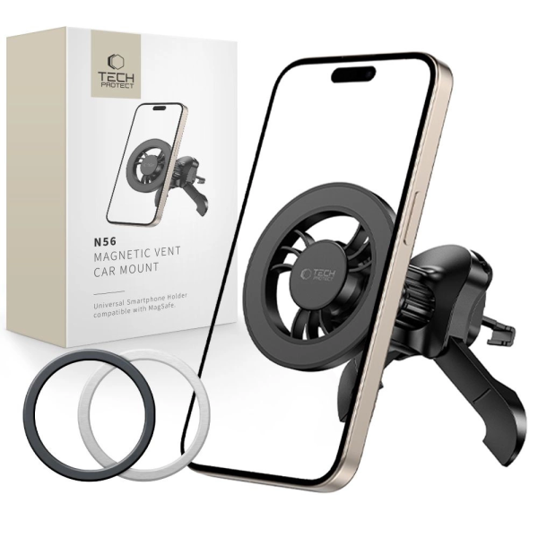 Обложка книги «Tech-Protect N56 Magnetic MagSafe Car Air Vent Mount Holder - Black»