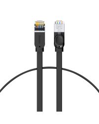 Baseus Cat 6 UTP Ethernet RJ45 Кабель плоский 1 м черный