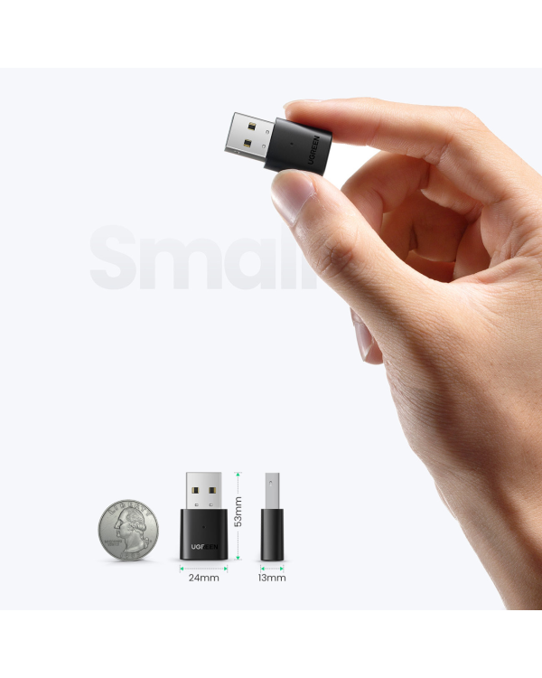 Адаптер Ugreen Bluetooth 5.0 USB-A черный (CM390)