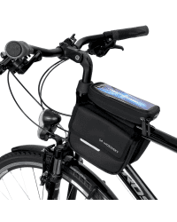 Wozinsky frame bike bag bicycle pannier waterproof phone case 1.5l black (WBB26BK)