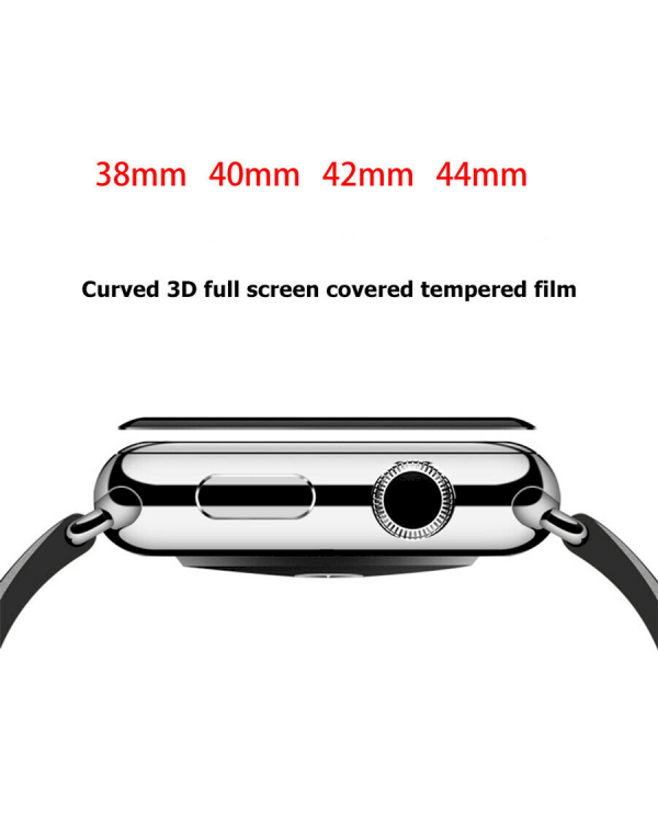 Fusion ceramic glass 9D защитное стекло для экрана Apple Watch 1 / 2 / 3 42mm черное