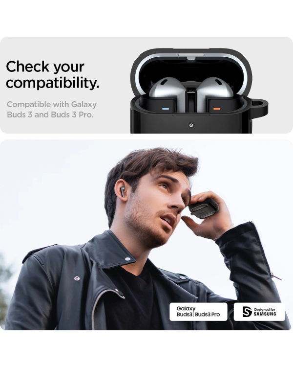 Чехол Spigen Rugged Armor Samsung Galaxy Buds 3 | 3 Pro - черный