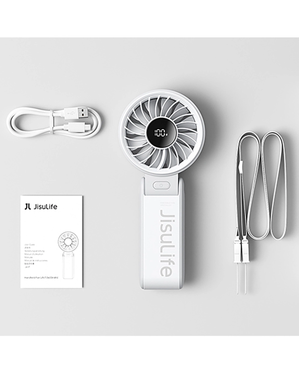 Портативный USB-вентилятор Jisulife Handheld Fan Life7 3600mAh - серый