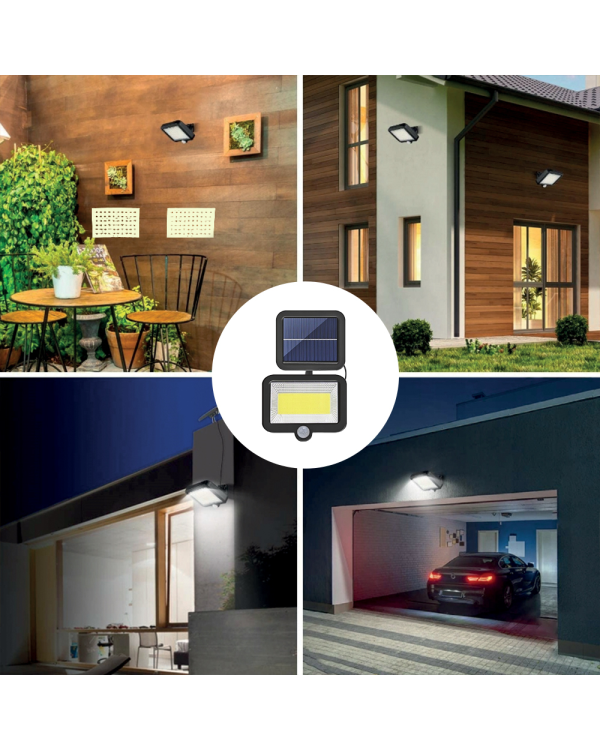 SUNARI Солнечная лампа LED FLS-06 COB PIR 8W 600lm 6000K 1800mAh Li-Ion Forever Light