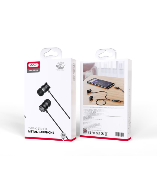 XO wired earphones EP56 USB-C black