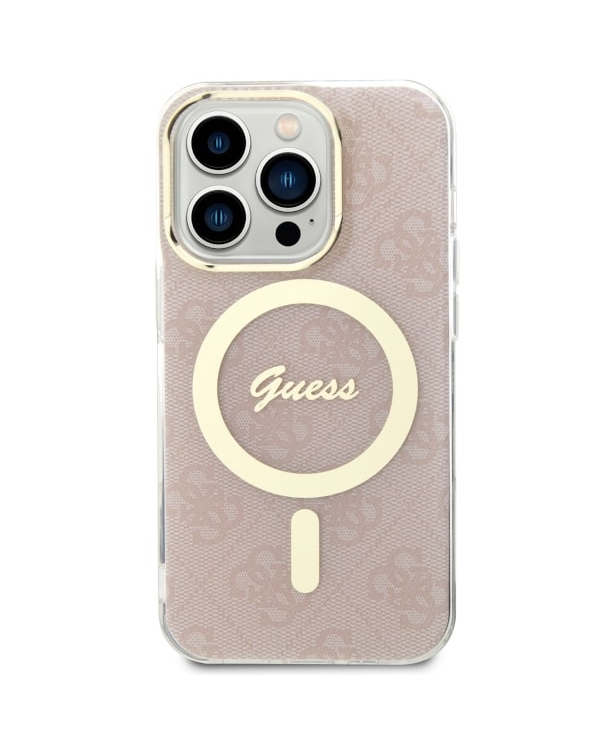 Guess GUHMP14LH4STP iPhone 14 Pro 6.1" różowy|pink hardcase 4G MagSafe