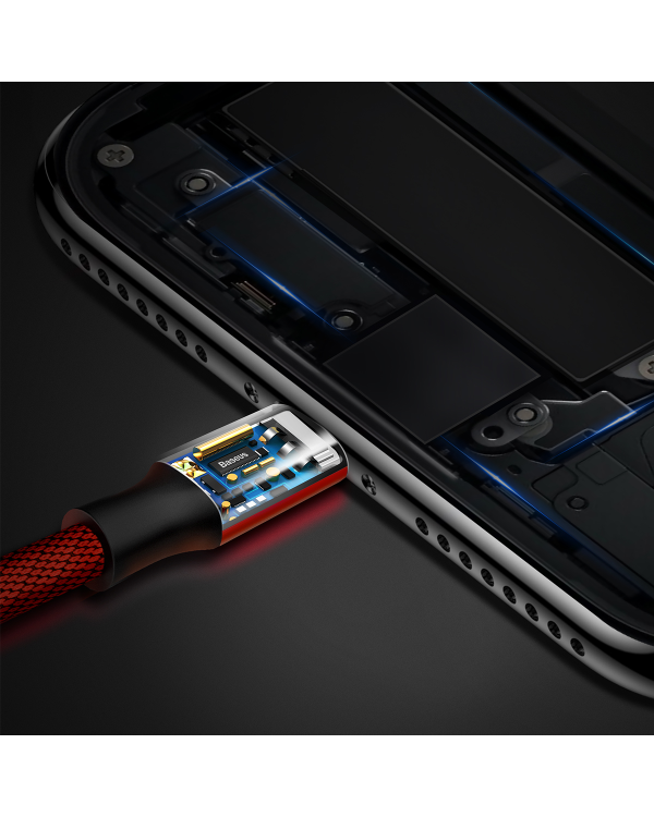 Кабель Baseus Yiven USB - Lightning 1,2 м 2A красный