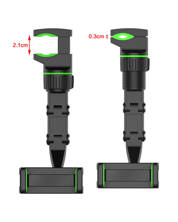 Adjustable car rearview mirror holder for smartphone