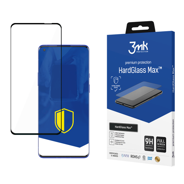 Обложка книги «OnePlus 8 5G Black - 3mk HardGlass Max™ screen protector»